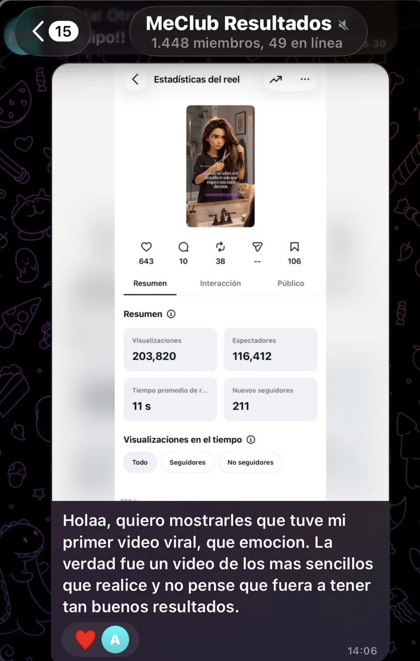 Resultado compartido por un miembro de la comunidad 1